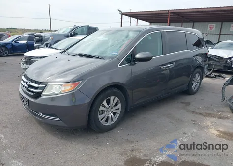2014 Honda Odyssey Ex-L from USA, damaged, VIN 5FNRL5H66EB136629
